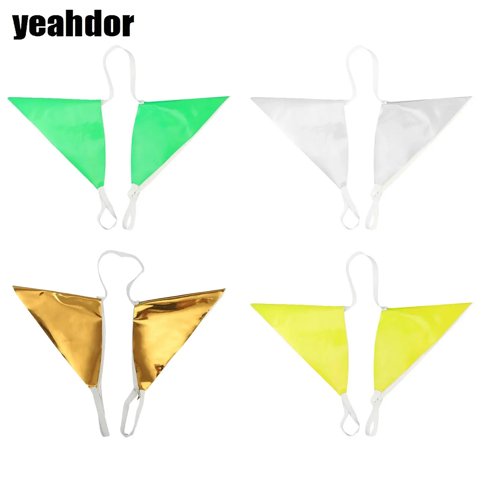 1 Pair Fluorescent Shoulder Boleros Patent Leather Boleros with Elastic Straps for Stage Performance Shows Catwalk Bar Party