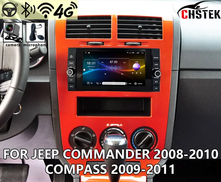 CHSTEK Android System For Jeep Compass Grand Cherokee Wrangler Chrysler Commander 4G GPS WIFI Handsfree Swap Autoradio Bluetooth