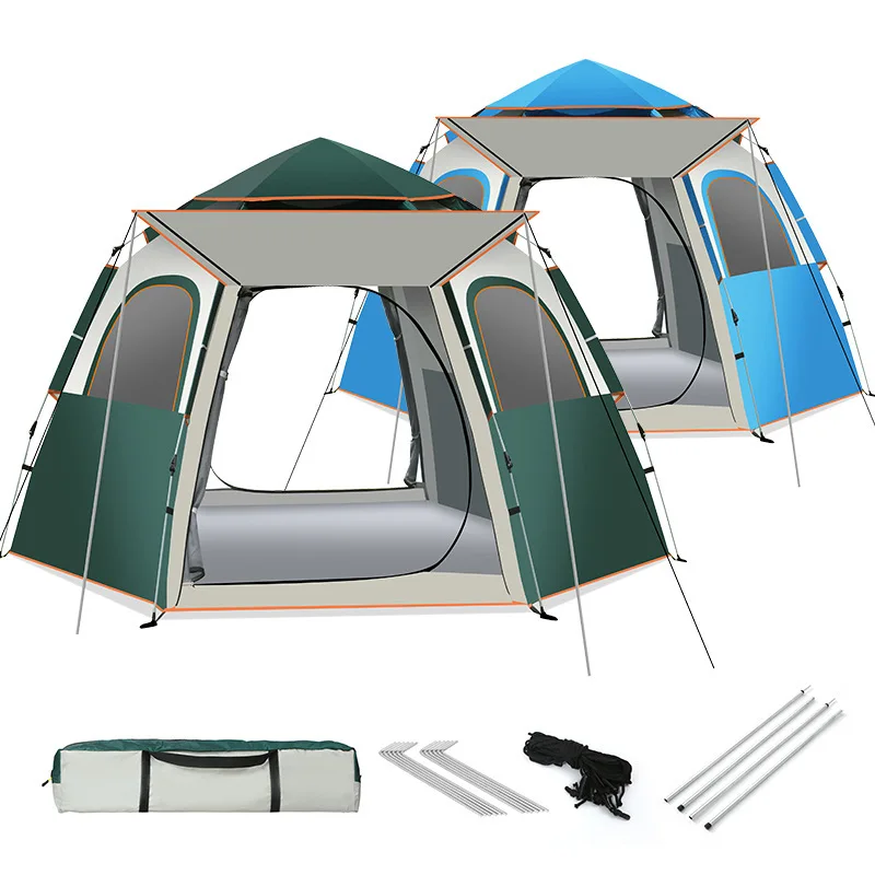 Automatic Camping Tent Outdoor One-touch Quick Open Tent Waterproof Anti-UV Family Travel Tent Hiking Picnic Party Beach Tent