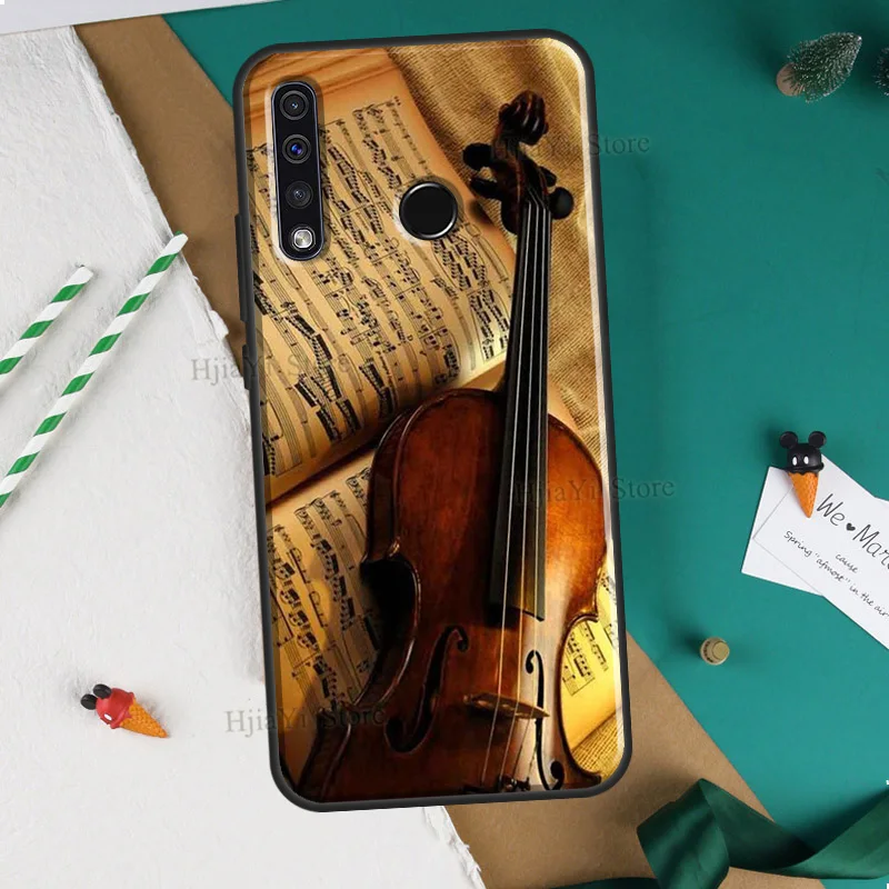 Elegant Violins Bow Sheet Music Soft For Huawei Honor 20 8 9 10 10X Lite 10i 7C 4C 6C 7A Pro 8A 9A 8S 9S 7X 9X 8X Case