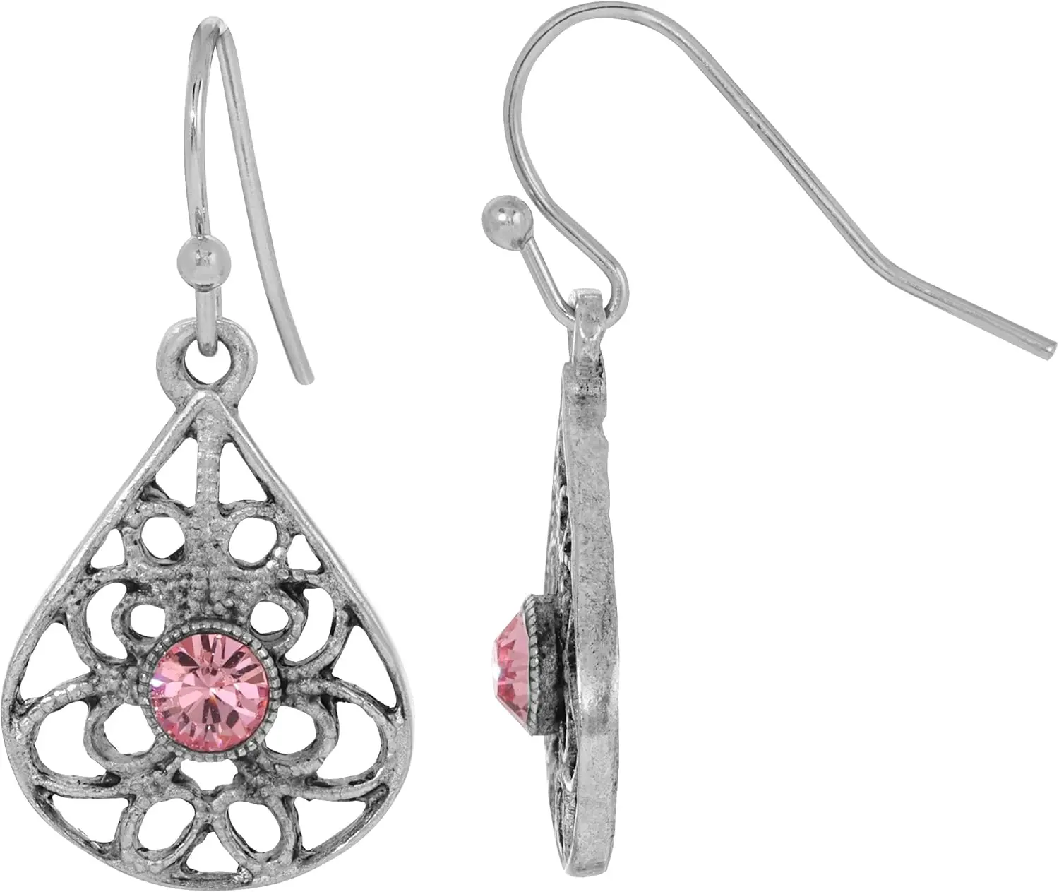 

Teardrop Crystal Fish Hook Drop Earrings for Women