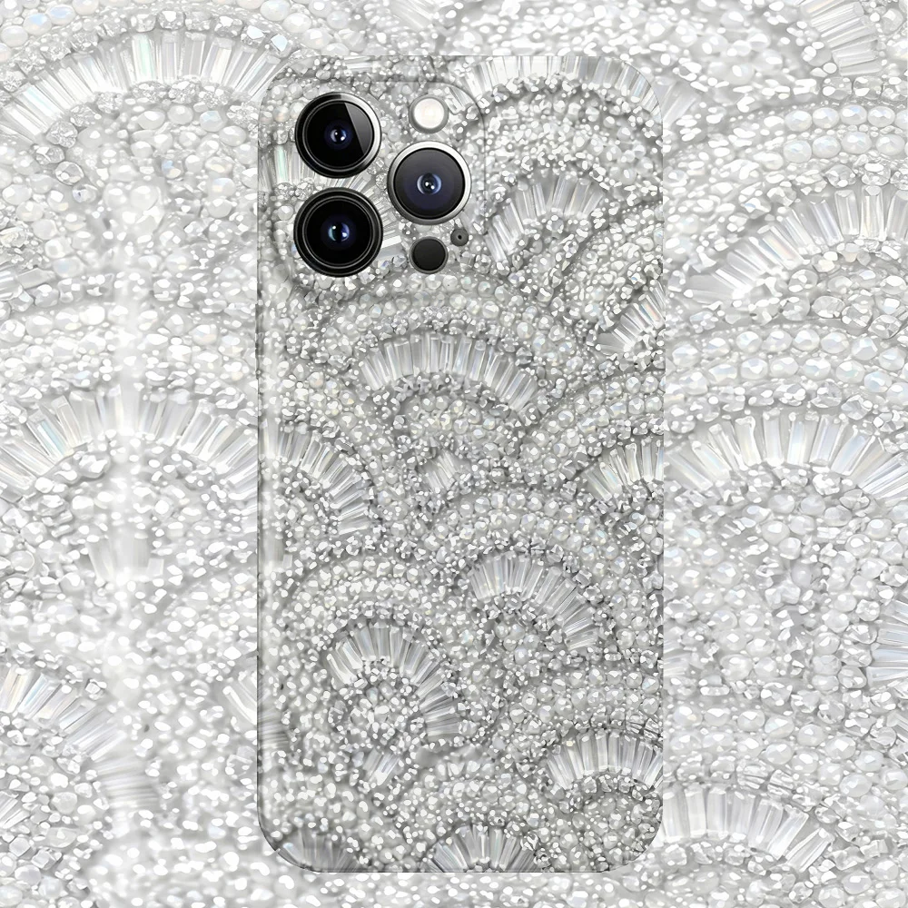 Diamond Fan Phone Case for Samsung Galaxy S20 S21 S22 S23 S24 S25 FE Plus Note20 Ultra 4G 5G Glossy Film Hard PC Cover