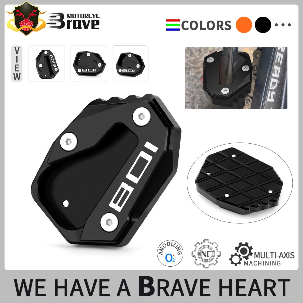

Motorcycle Kickstand Extender Foot Side Stand Extension Foot Pad For Hus Svartpilen 801 2024 2025