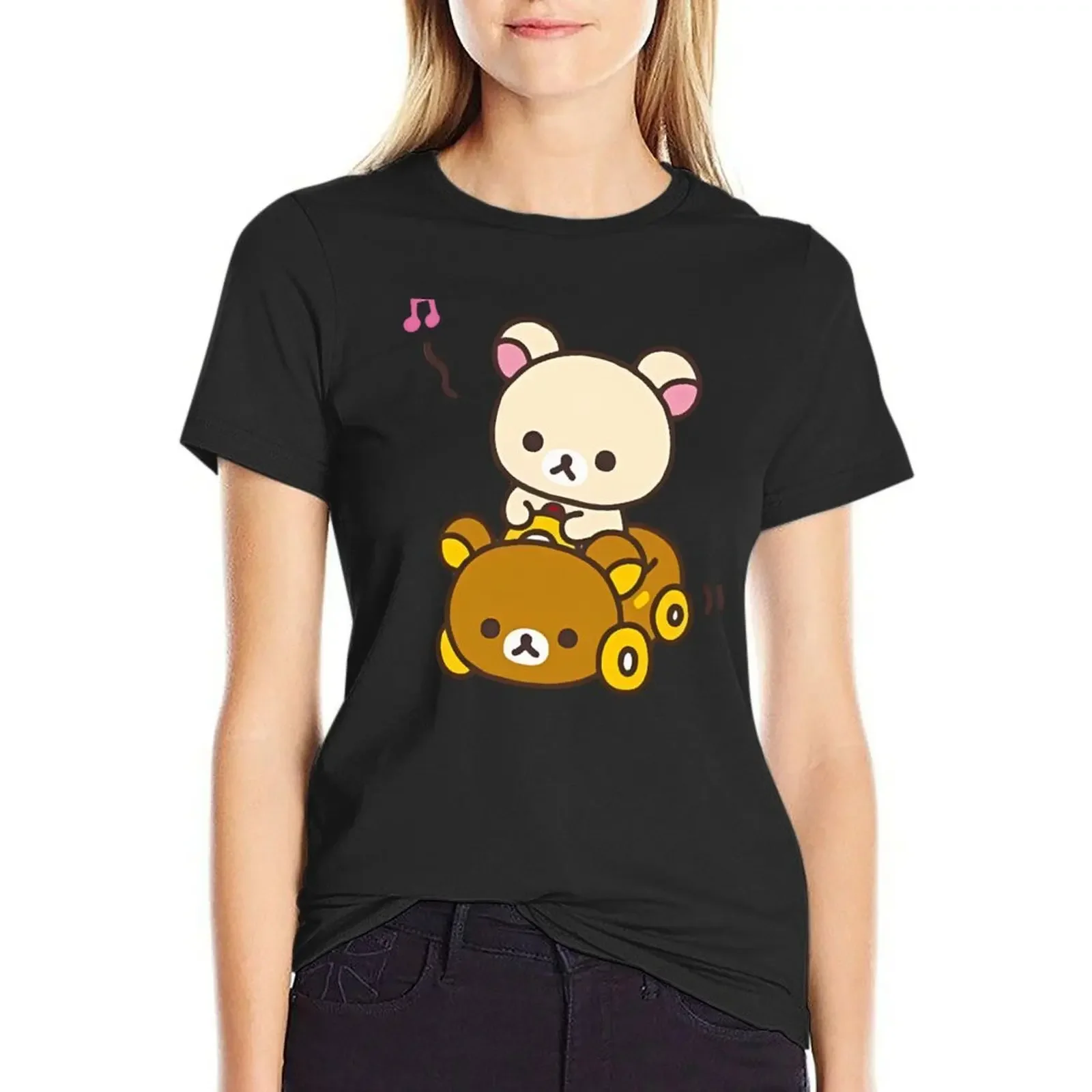 car drive rilakuma T-shirt summer clothes plus size tops female tops Women