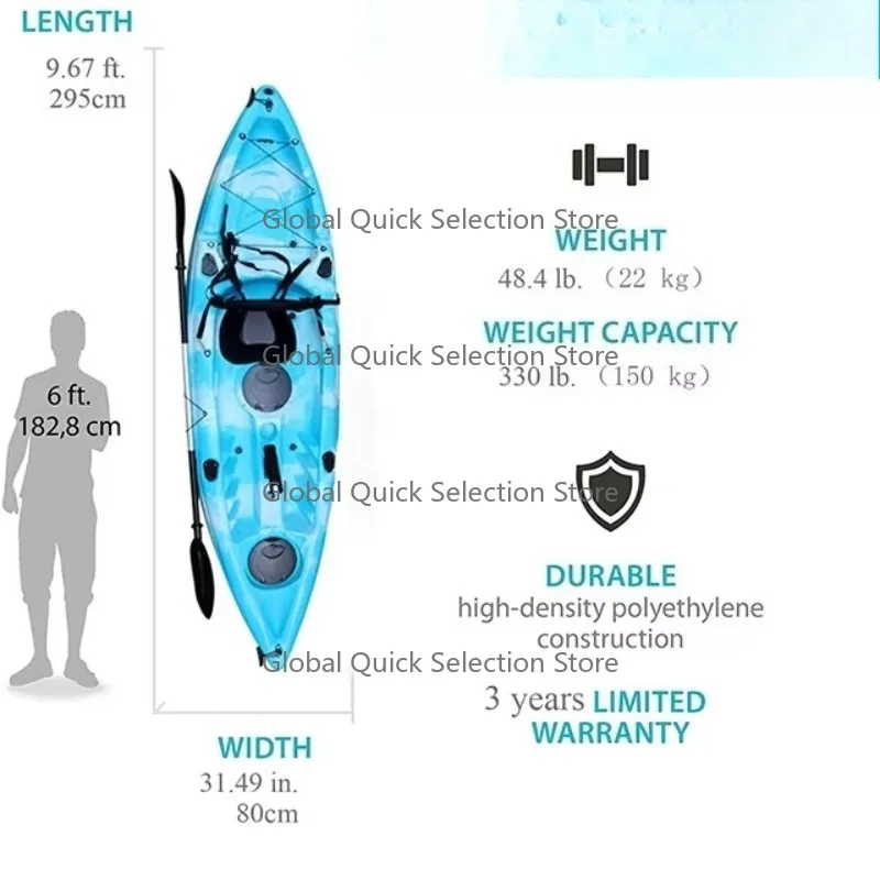 Hot Sell Fishing Kayak Plastic Single Paddle Canoe Sit on Top Cheap Price Touring Kayak for Sale 25 Ningbo Kano Support 2 Years