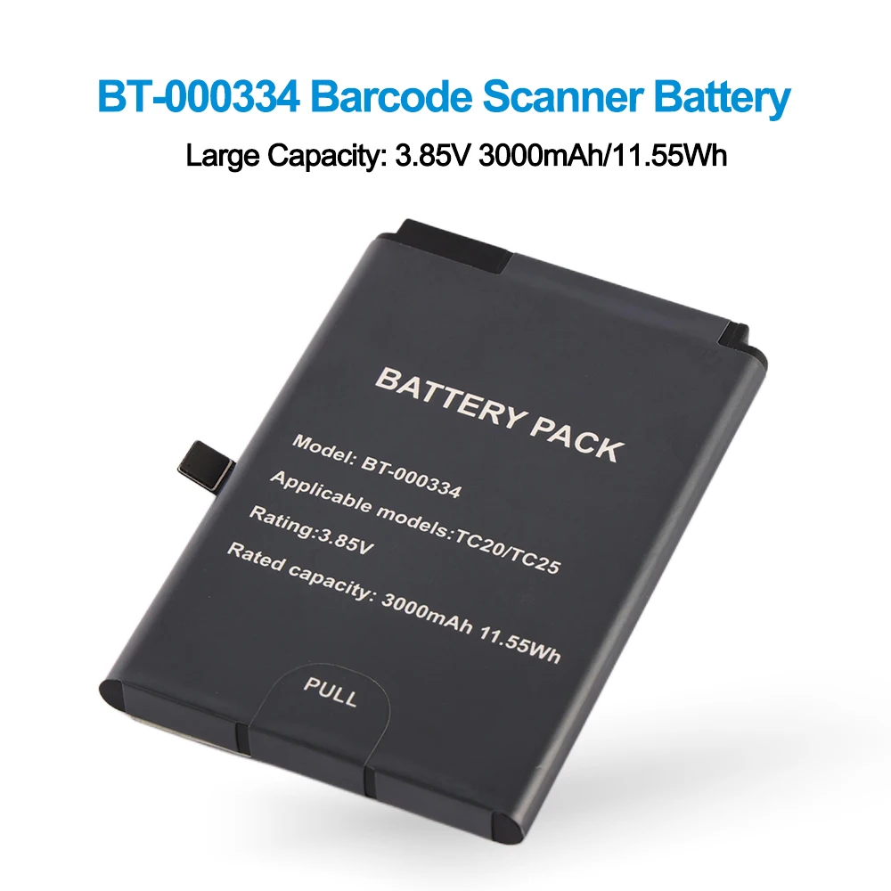 BT-000334 Barcode Scanner Battery Replacement For Zebra TC20 TC25 Mobile Computer 3.85V 3000mAh/11.55Wh