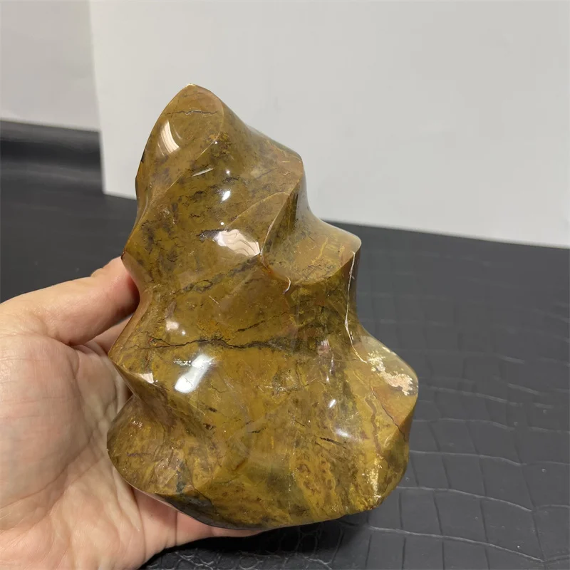 1.2kg Natural Ocean Jasper Crystal Torch crystal crafts Energy gem quartz Hand carved home decoration
