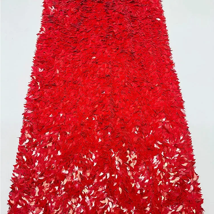 1yard soft mesh fabric,Mango shaped sequin embroidery tela Wedding Dress clothing DIY Designer fabrics for sewing