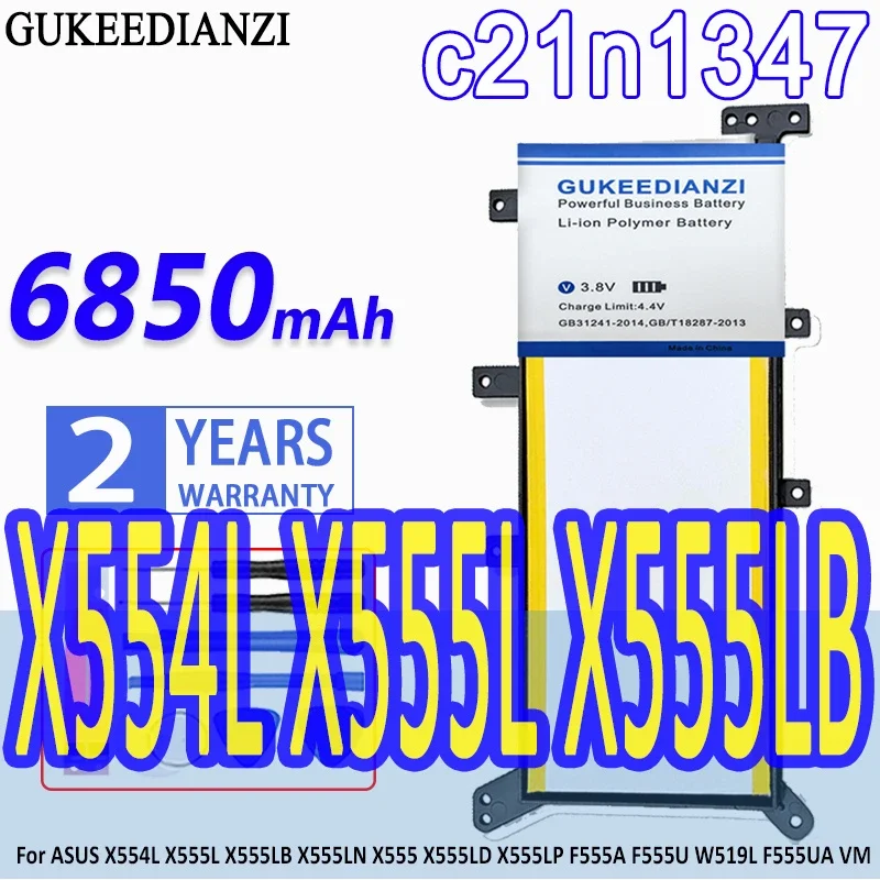 

GUKEEDIANZI Battery c21n1347 6850mAh For ASUS X554L X555L X555LB X555LN X555 X555LD X555LP F555A F555U W519L F555UA VM