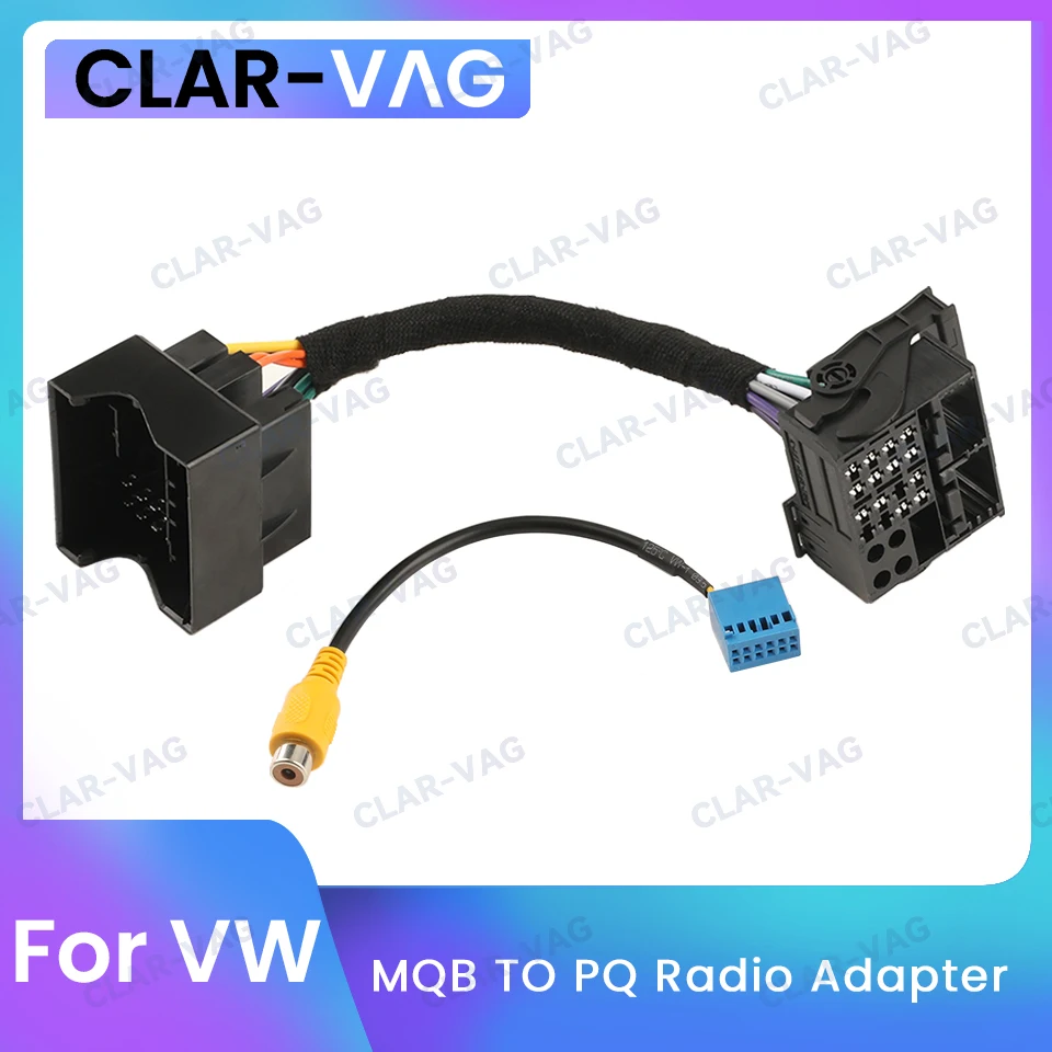 MQB to PQ Radio Adapter Wire Harness MQB TO PQ Car Radio Adapter Cable Accessories for VW MIB RCD330 Radio Plug and Play