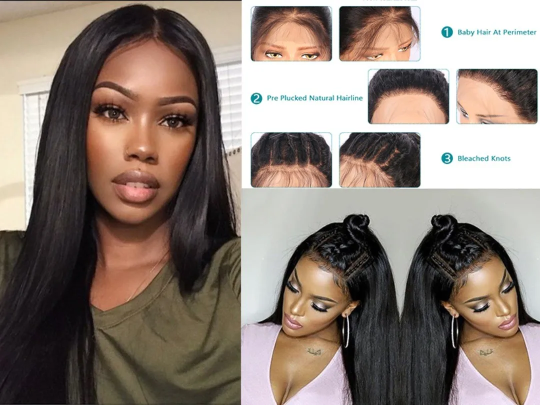 13x4 Straight Hd Lace Frontal Wig 13x6 360 Lace Front Wig Human Hair 4x4 Brazilian Lace Wigs Natural Hairline Pre Plucked Wigs