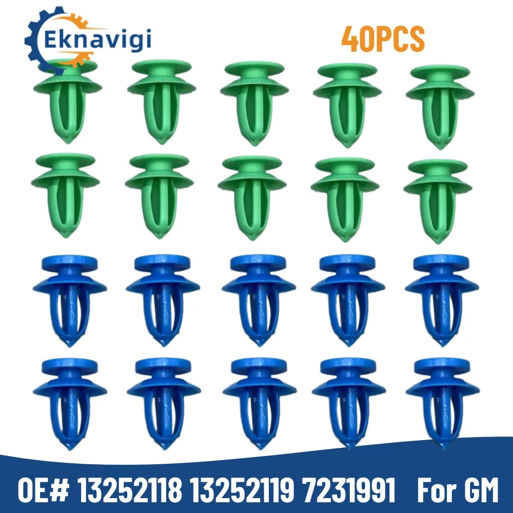 40PCS OE# 13252118 13252119 7231991 Door Panel Mounting Clips For Buckle  Opel Astra/Insignia/Meriva