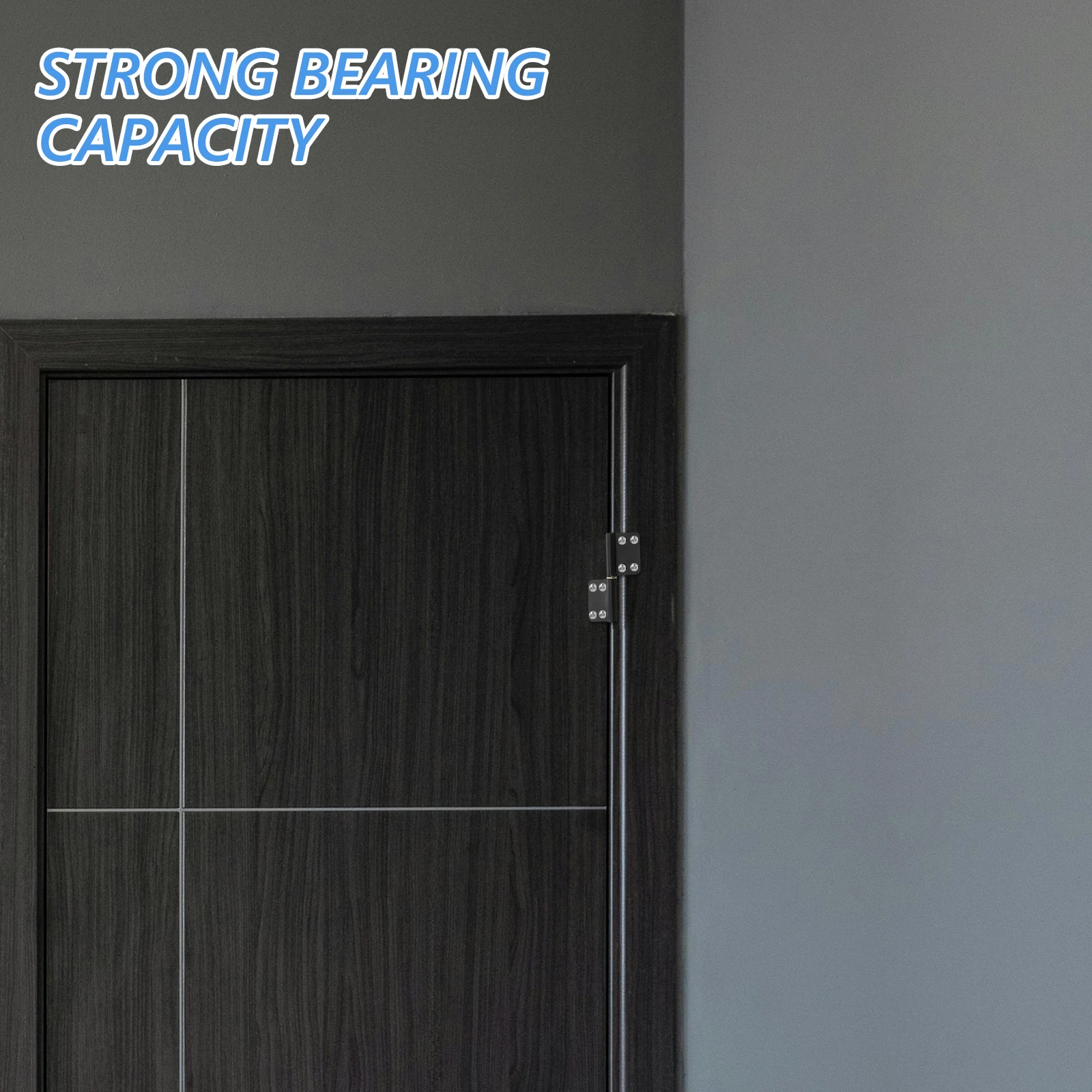 

1 set Bathroom Door Hinges Heavy Duty Detachable Aluminum Alloy Hinge for Cabinet Smooth Matte Finish Black Color
