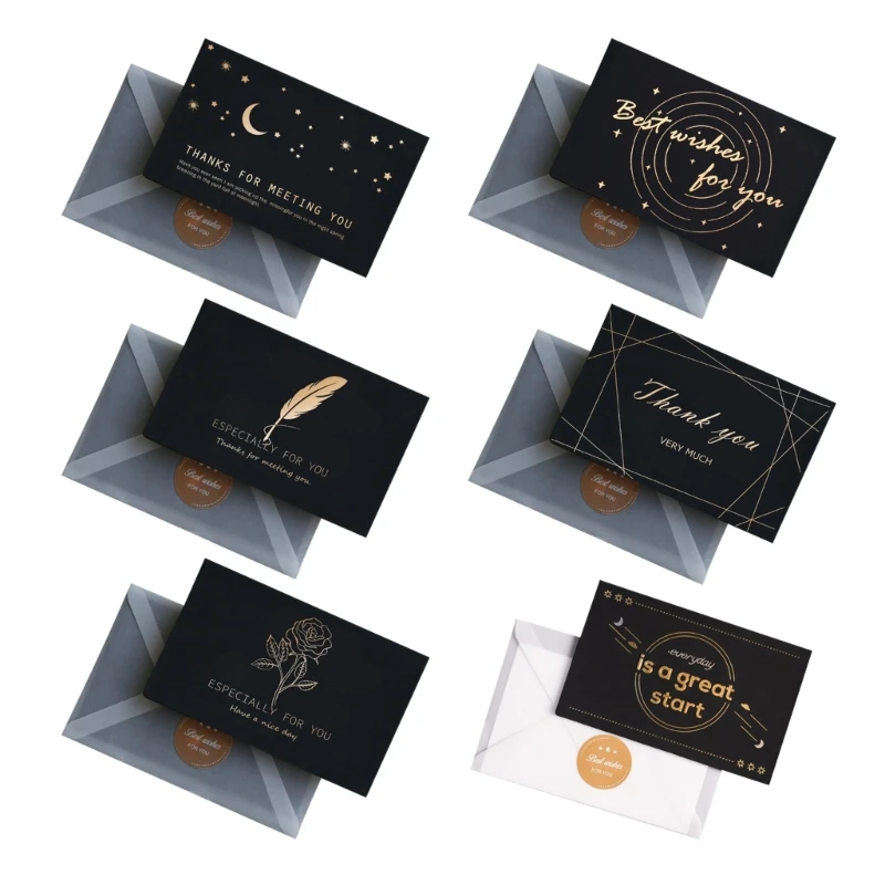 10 Pcs Blank Thank You Cards With Envelopes Stickers for Wedding, Baby Shower, Graduation, Small Business, Online Store K1KF