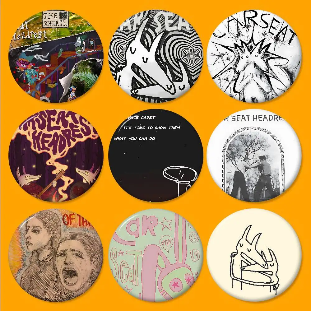 Band C-Car Seat H-Headrest Anime Brooches Cute Cartoon  Badge Jacket Jeans Lapel Pin Gift Accessorie