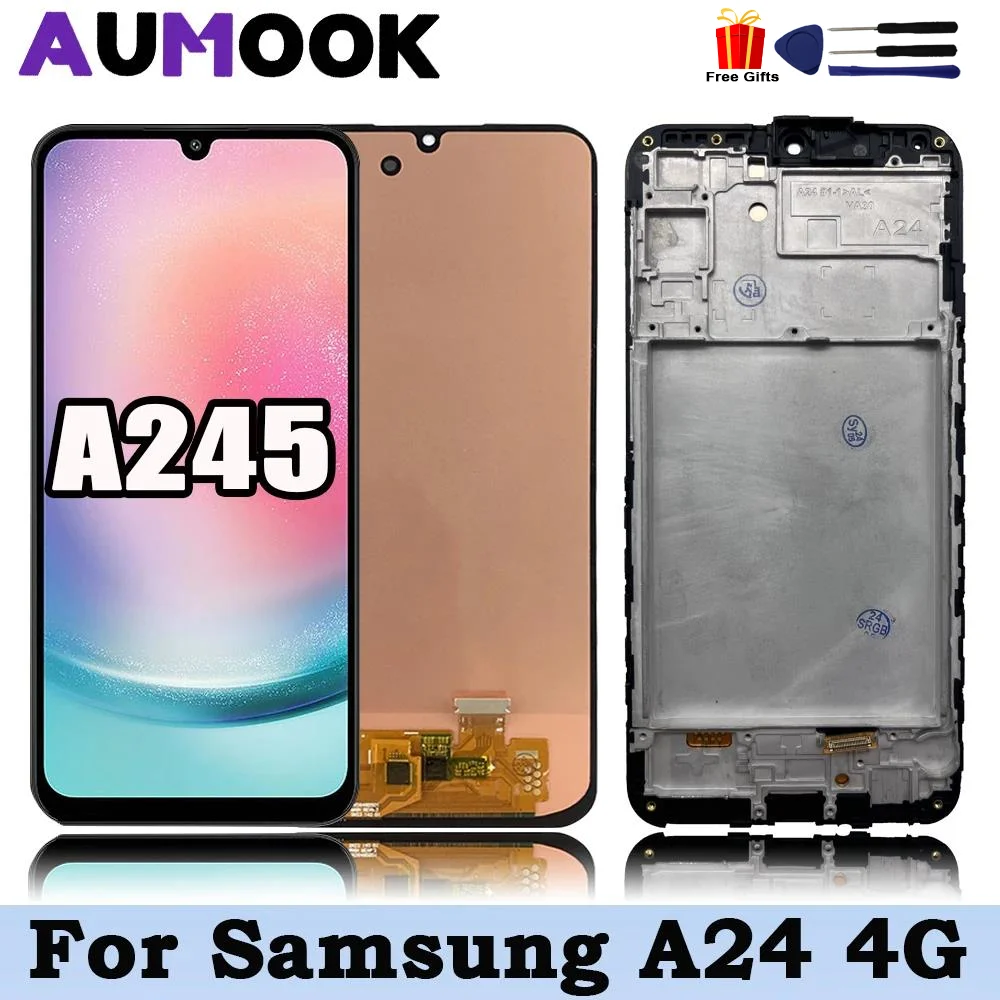 AMOLED for Samsung Galaxy A24 4G A245 LCD Display Touch Screen Digitizer Assembly for Samsung A24 A245F A245M A245N SM-A245F/DS