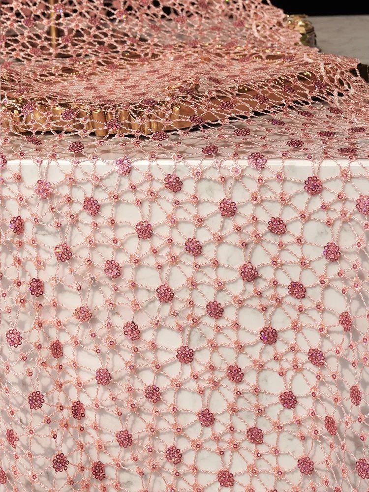 Echarpe-en-dentelle-a-sequins-pour-femme-printemps-ete-polyvalente-style-qipao-motif-floral-orange-rose-delicat