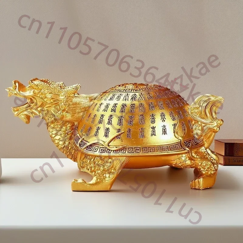 Resin Baishou Turtle Mascot Animals Decorative Statues Chinese Characteristic Ornaments Home, Room Office Decoration Accessories