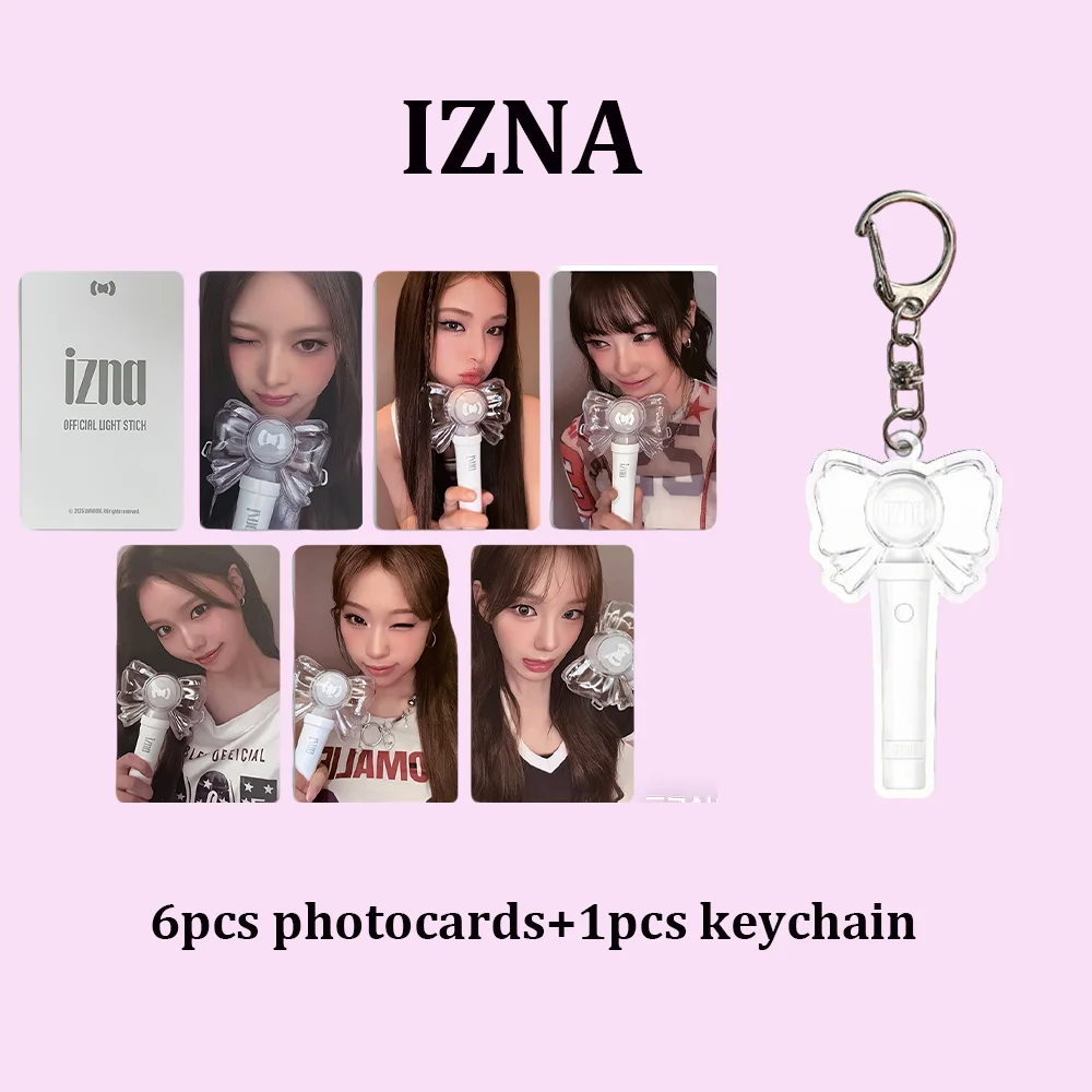 IDOLS Group IZNA Lightstick PhotoCard Keychain Pendant Set MAI BANGJEEMIN JIYOON SARANG JUNGEUN SAEBI Fans Gifts