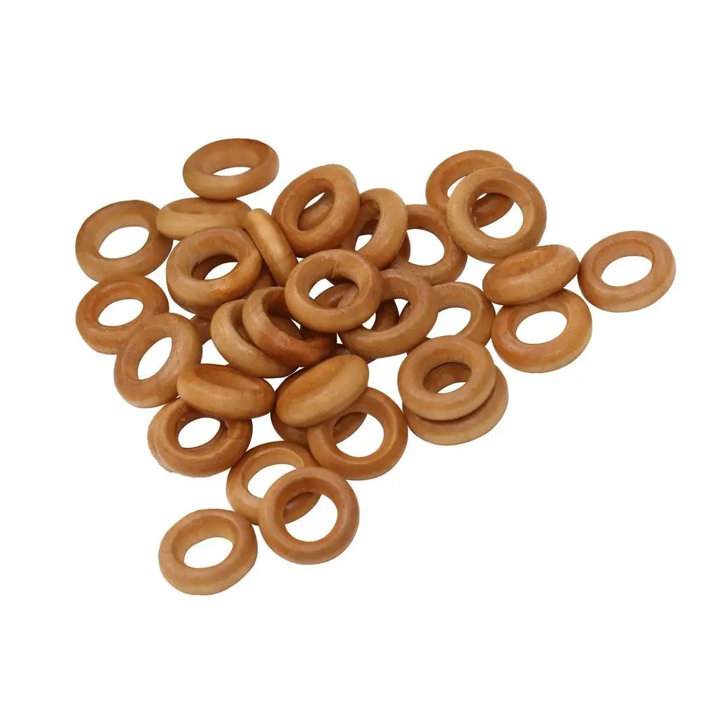 

100Pcs 13mm Small Unfinished Natural Wood Rings Circle for Jewelry Makings