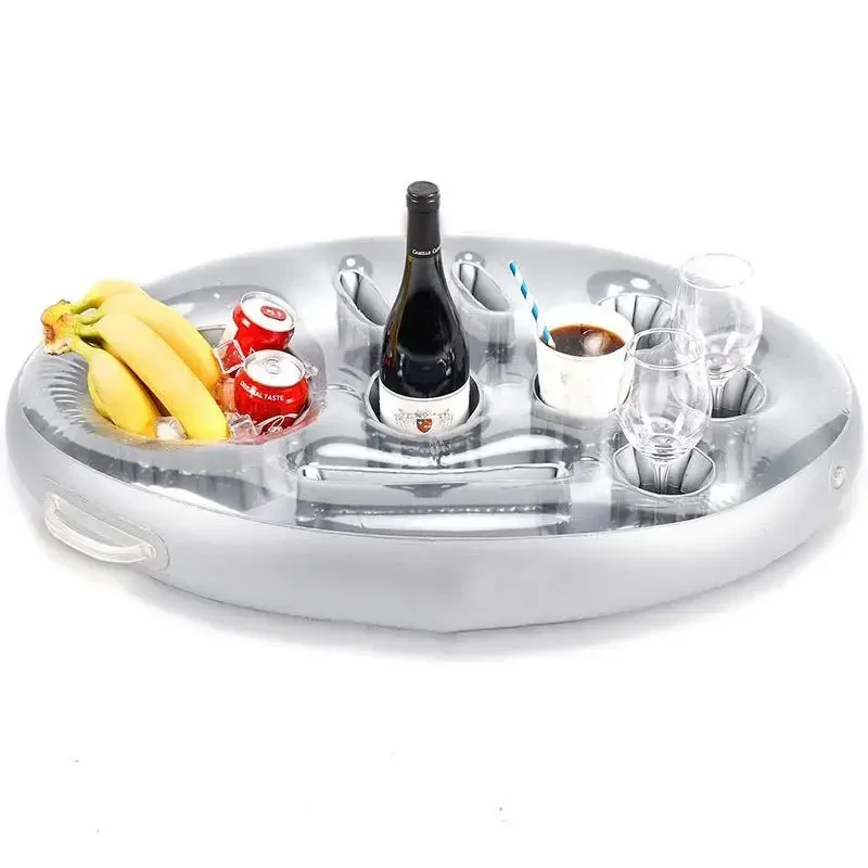 

New Inflatable Water Tray Swimming Pool Bathtub Self Service Ice Tray Party Perforated Tray Floating Portable Drink Holder