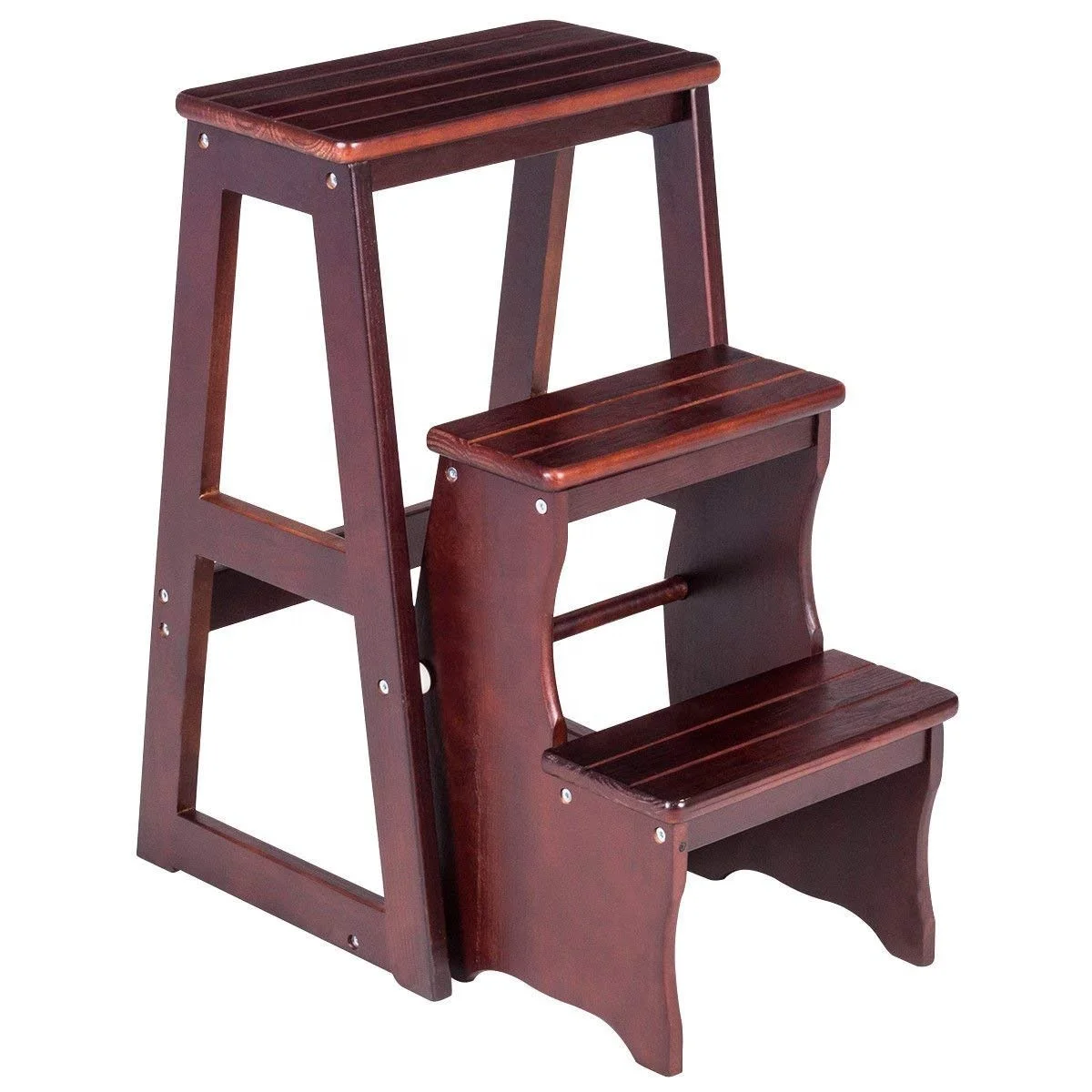 Solid Wood Household Multi-function Step Ladder Wooden Ladder Chair