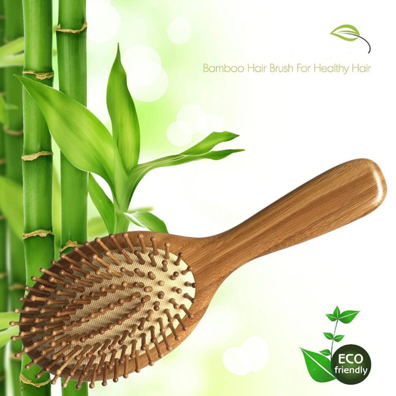 Cushion Comb with Bamboo Hair Brush for Scalp Massage Anti-static No Hair Tangle