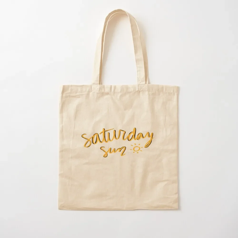 “Saturday Sun” Vance Joy Lyrics Tote Bag supermarket folding bag bags luxury women Reusable bags canvas tote