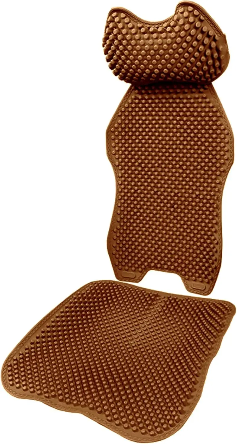 

Комплект охлаждающих чехлов на автомобильное сиденье с подушкой для шеи из пены с эффектом памяти, вентилируемой сеткой, противоскользящим основанием, коричневый