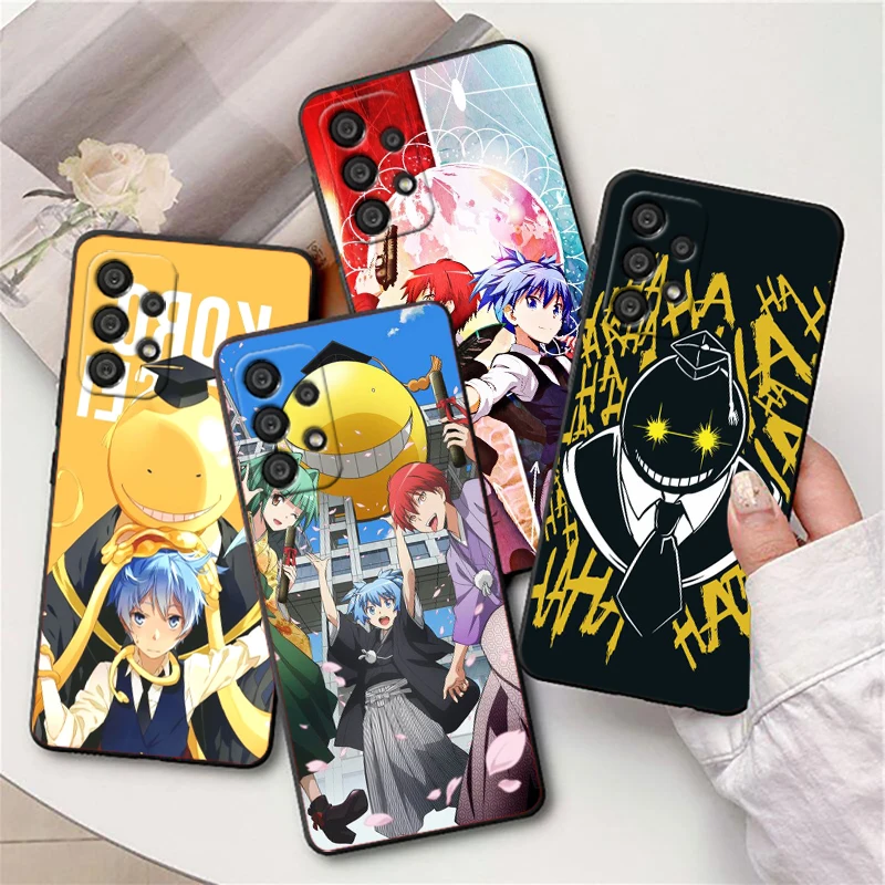 Assassination Classroom For Samsung A55 A35 A25 A15 A14 A73 A53 A13 A05S A03S A02S A71 A52 A32 Black Soft Phone Case