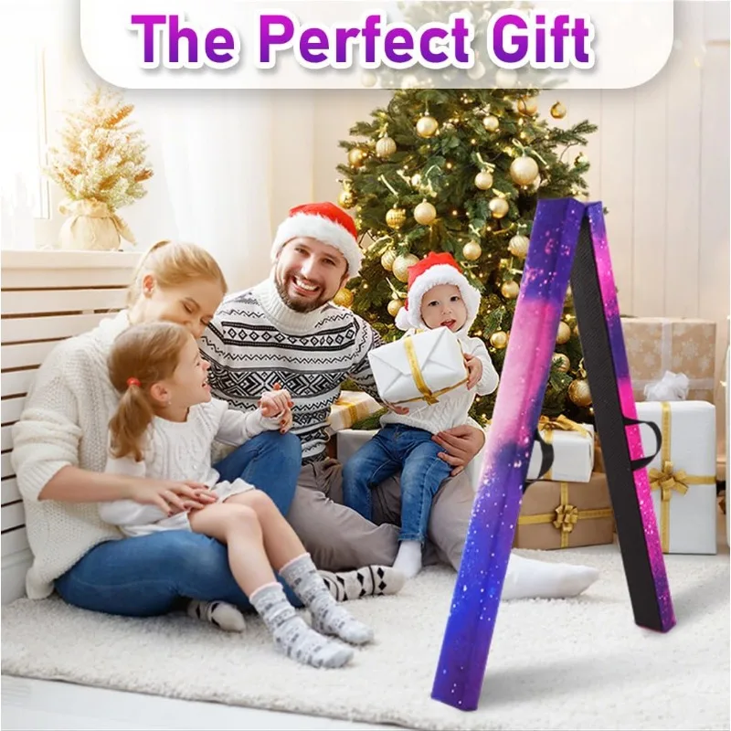 

Folding Balance Beam Gymnastics Floor Beam Wood Core Anti Slip Bottom with Carry Bag