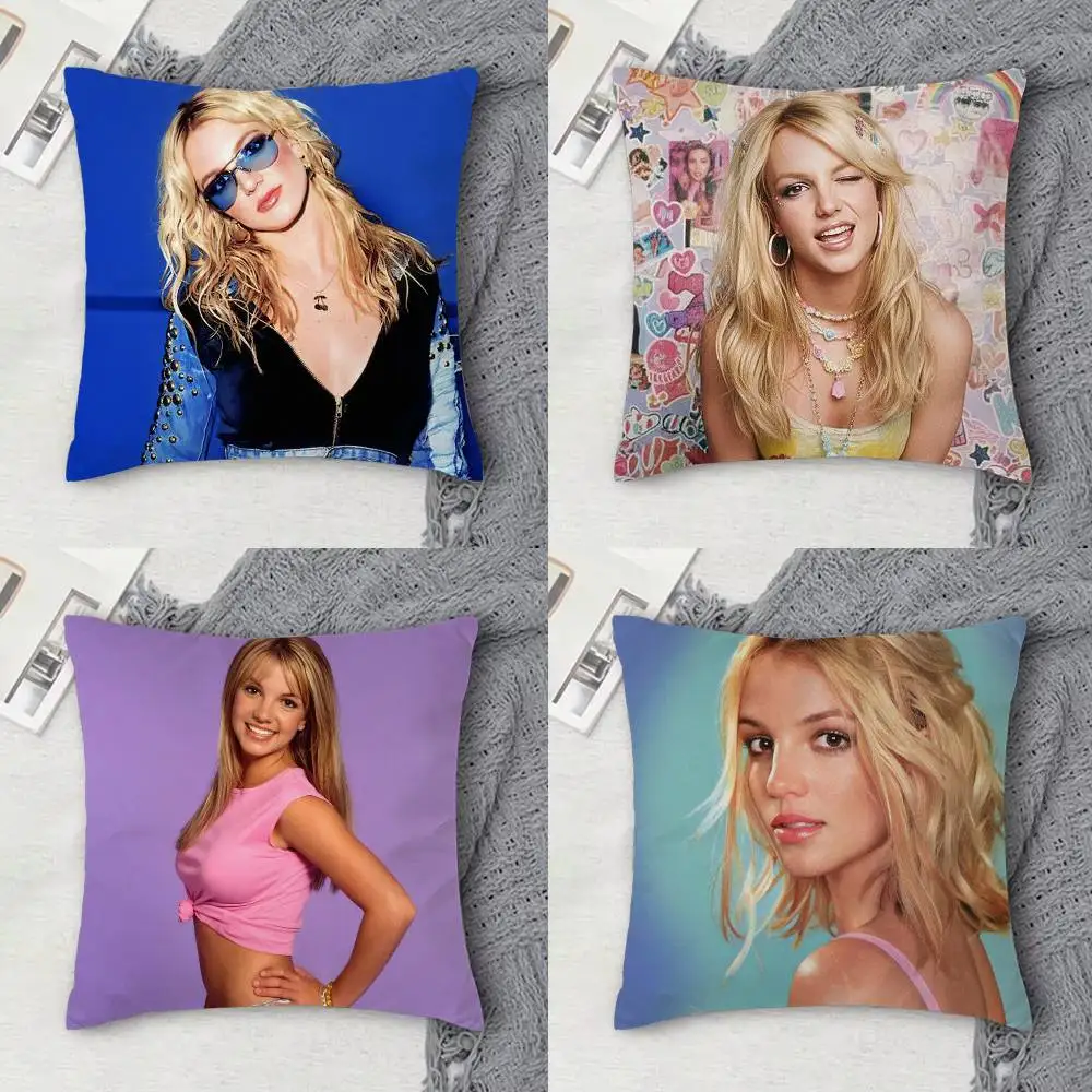 

B-Britney Spears Double-sided Printed Square Decorative Cushion Cover for Sofa Living Room Home Decor