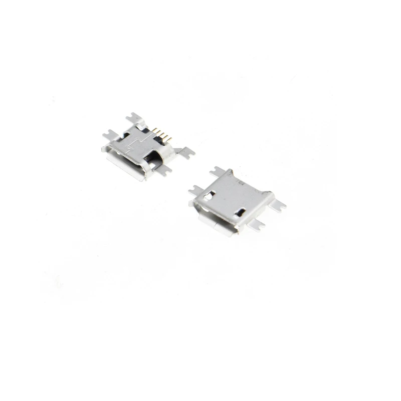 10PCS MICRO USB FEMALE SOCKET CONNECTOR MK/5P 5PIN 4 FEET SMD Heavy plate Widely Used In Tablet Phone PDA Charging