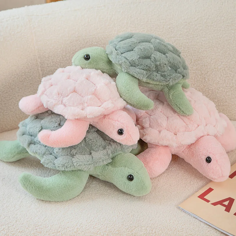 28/38CM Kawaii dessin animé Simulation Anime tortue en peluche Animal en peluche tortue pour enfants à la main poupée Festival cadeau