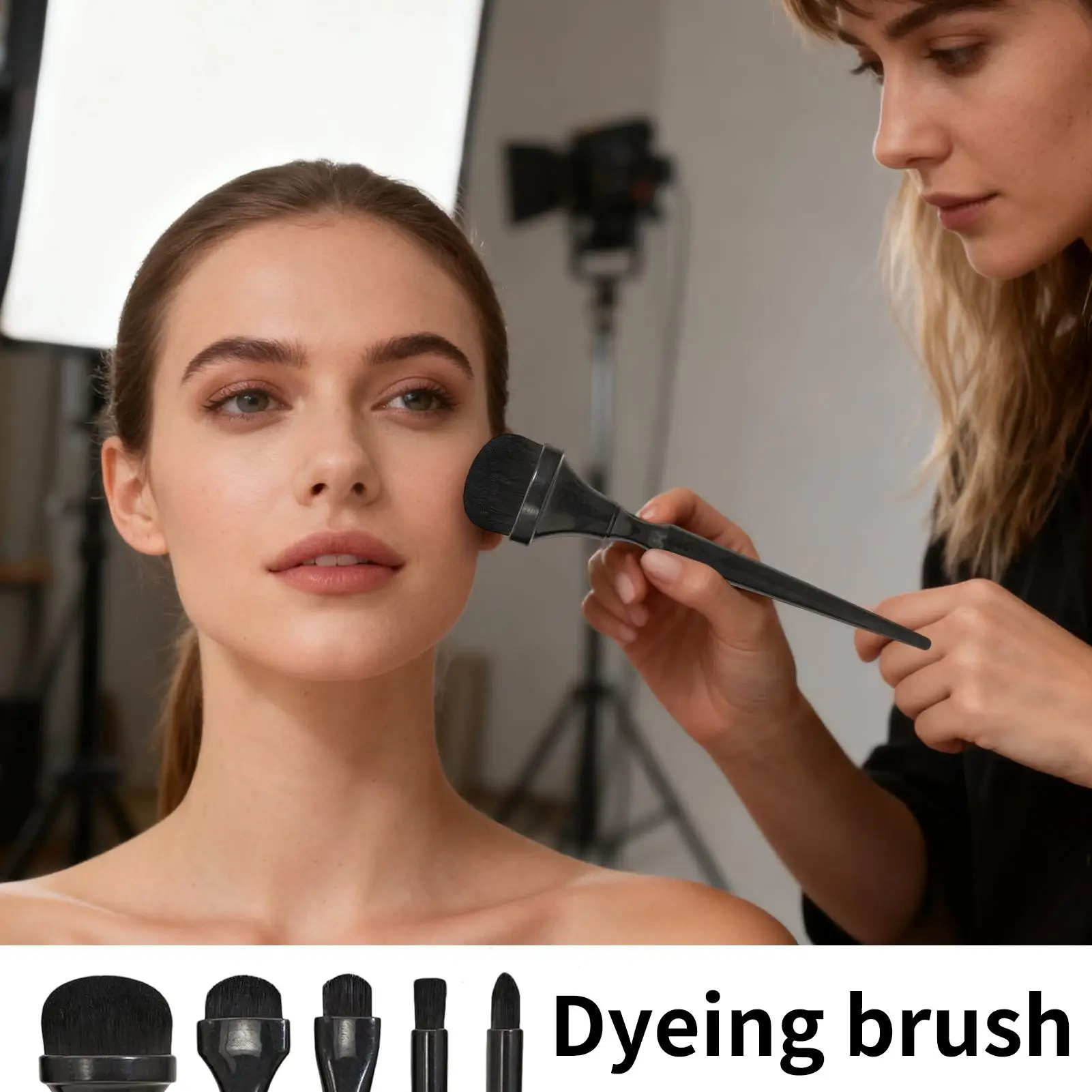 Charcoal Drawing Brush Set With 5 Blending Brushes Dense Soft Bristles Multi Use For Dry And Wet Application Fit Charcoal Pastel
