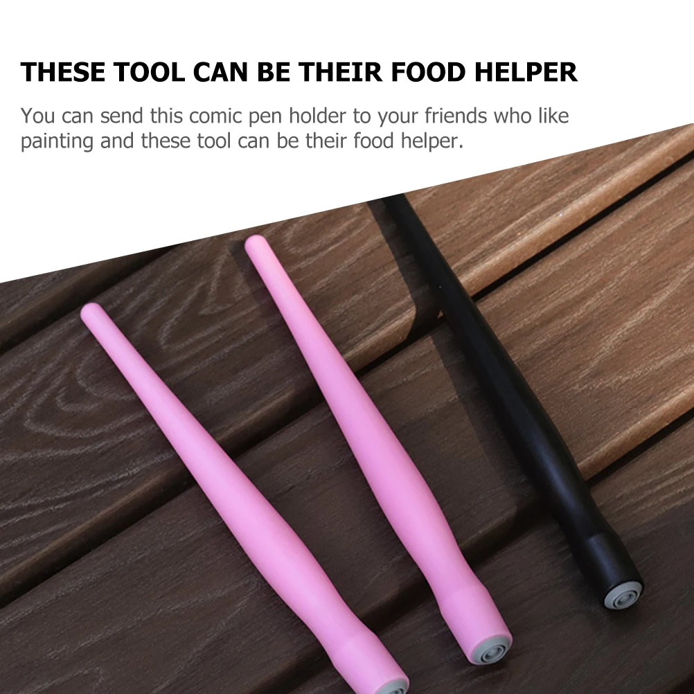 

20 Pcs Black Pen Holder Plastic Comic Dip Point Drawing Tool Lightweight Daily Use CartoonNibHolder Painting