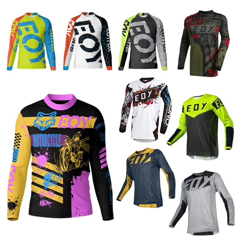 

2024 Cycling Jeresys Motocross Mountain Enduro Bike Clothing Bicycle Moto Downhill T-shirt EOY Cycling Jerseys MTB Shirts BMX
