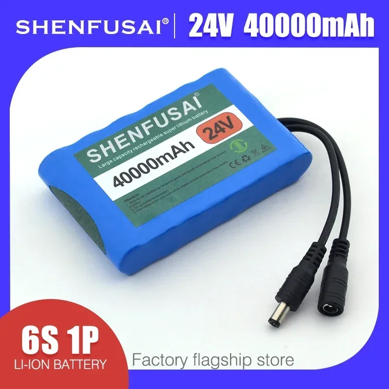 

Portable 6S1P18650 lithium-ion battery pack for electric bicycles 40000mAh New high-capacity 24V