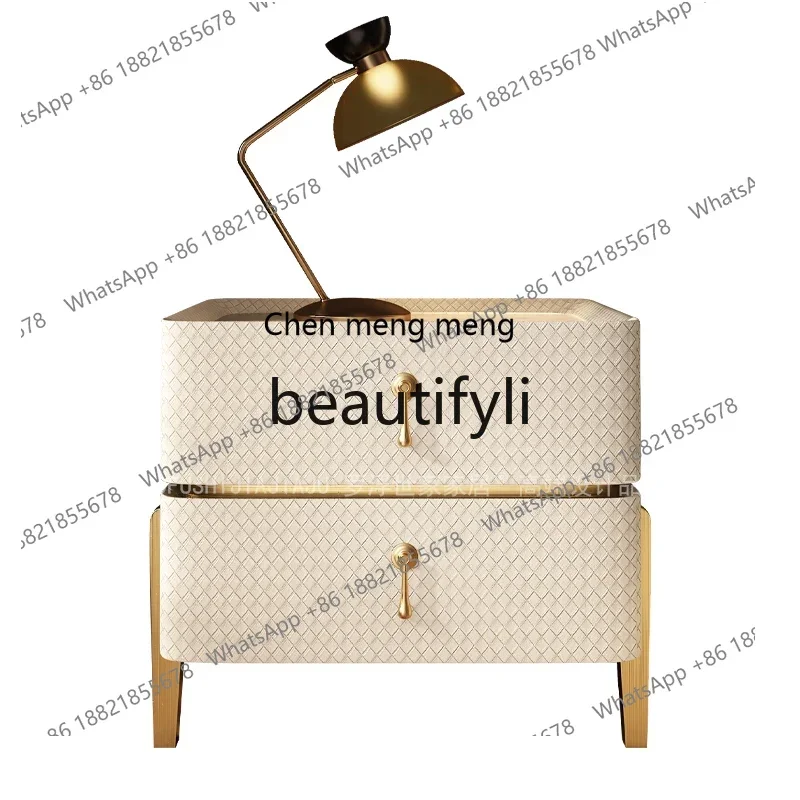 

G bedside table liht luxury hih-end solid wood slate bucket cabinet bedroom bedside table storae locker