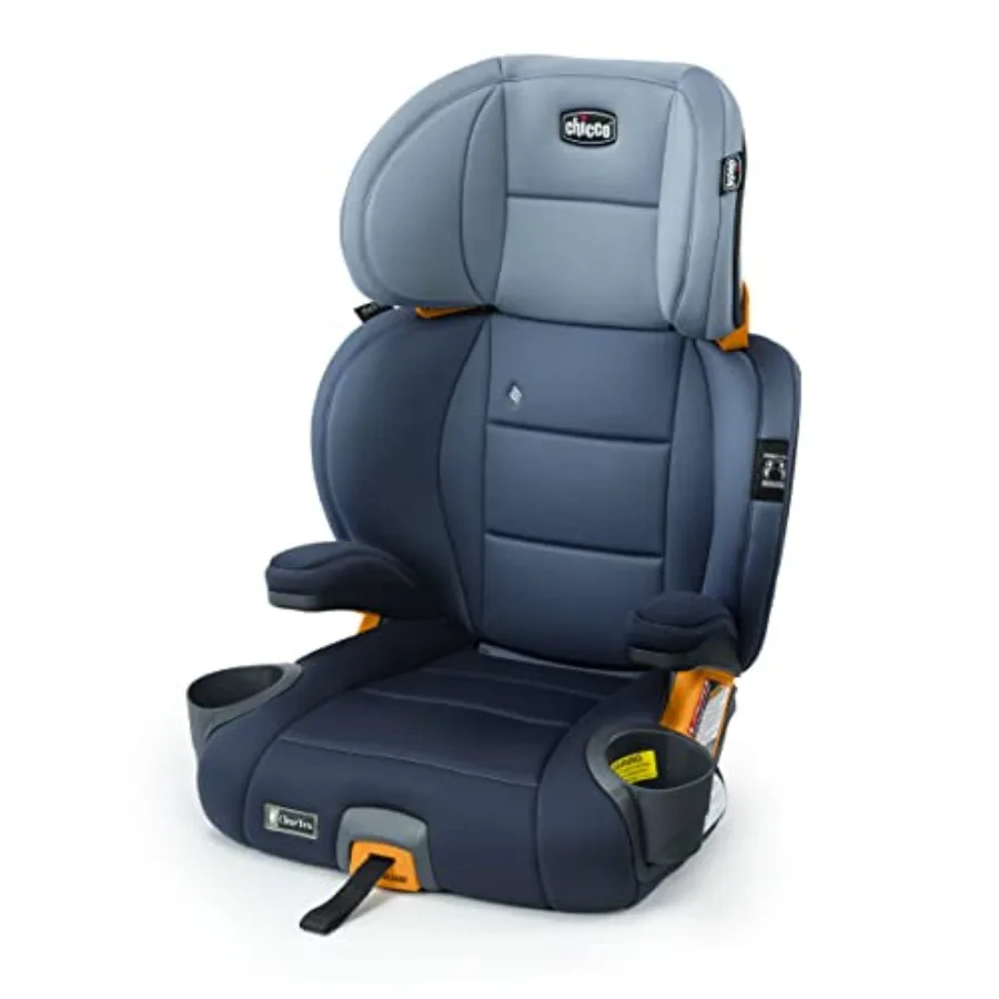 

Chicco KidFit ClearTex Plus 2-in-1 Backless and High Back Booster Car Seat for Aged 4 Years and Up 40-100 lbs Reef/Navy