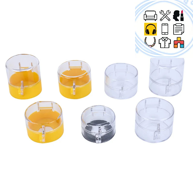 22mm Yellow Emergency Stop Button Protection Cover Button Switch Emergency Mushroom Head Protection Seat Protection Cover Ring