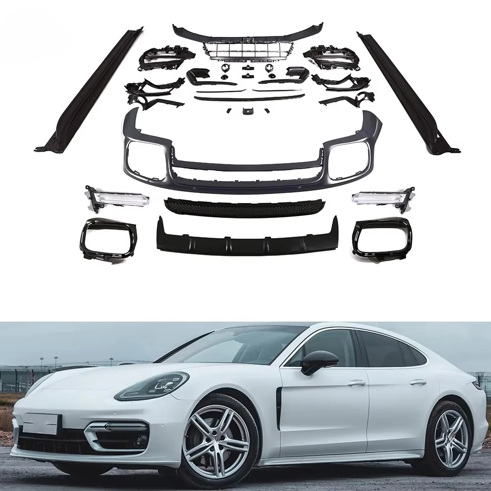 Panamera 2017-2023 Upgraded GTS Front Bumper SD Rear Bumper SD Side Skirt Cover Big Auto Car Front Bumpers