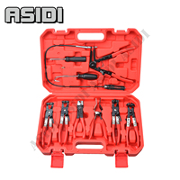 9pcs Hose Clamp Pliers Flexible Wire Long Reach Plier Fuel Oil Water Hose Remove