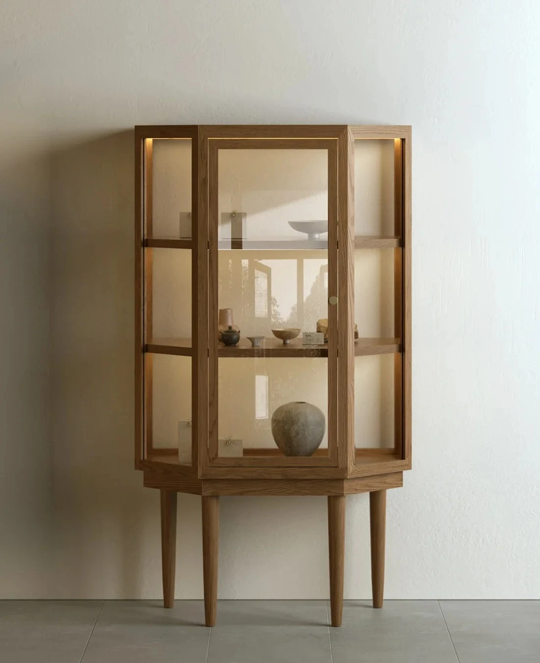 Multi-layer glass cabinet antique boutique display cabinet jewelry jade ceramic display cabinet
