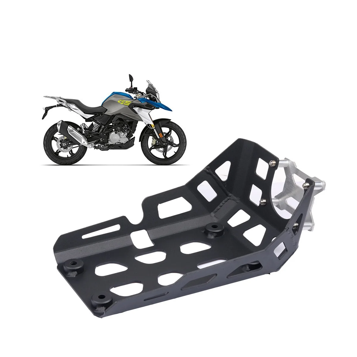 Motorcycle Skid Plate Engine Protective Cover Chassis Guard Belly Pan Protector for G310R G310GS(Black)