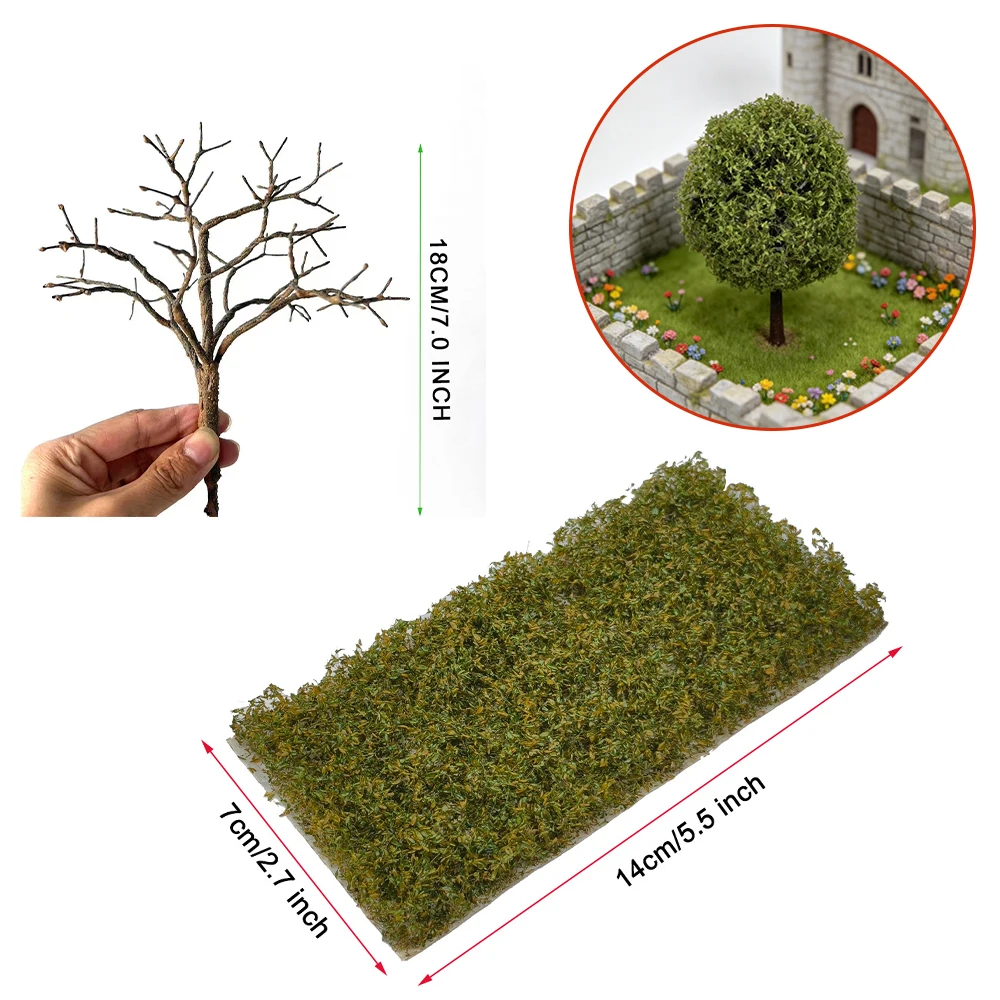 

DIY Model Tree Trunk 15cm/18cm Mini Grass Tree Vines Assembly Finished Trees For DIY Railway Train/Garden/Military Scene 1Pcs
