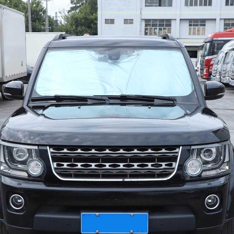 

Для Land Rover Discovery 4 LR4 2004-2016 серебряная лента для стайлинга автомобиля переднее стекло анти-УФ солнцезащитный козырек аксессуары для салона автомобиля