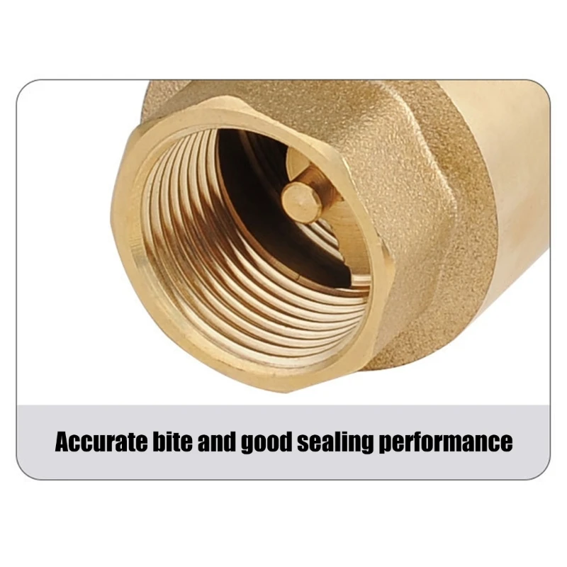 Brass Thread Inline Spring Check Valves DN20/DN15 Single Way Connector Water Non Return Valves Plumbing Fitting Accessory D2RD