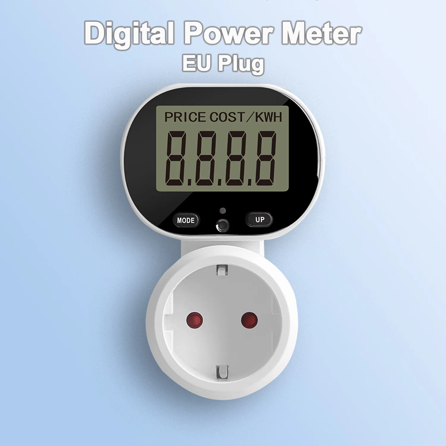 Medidor de Energia Digital Wattmeter 45 ° Rotativo Grande Lcd Power Metering Soquete Medidor de Consumo de Eletricidade Testador de Potência 3680w