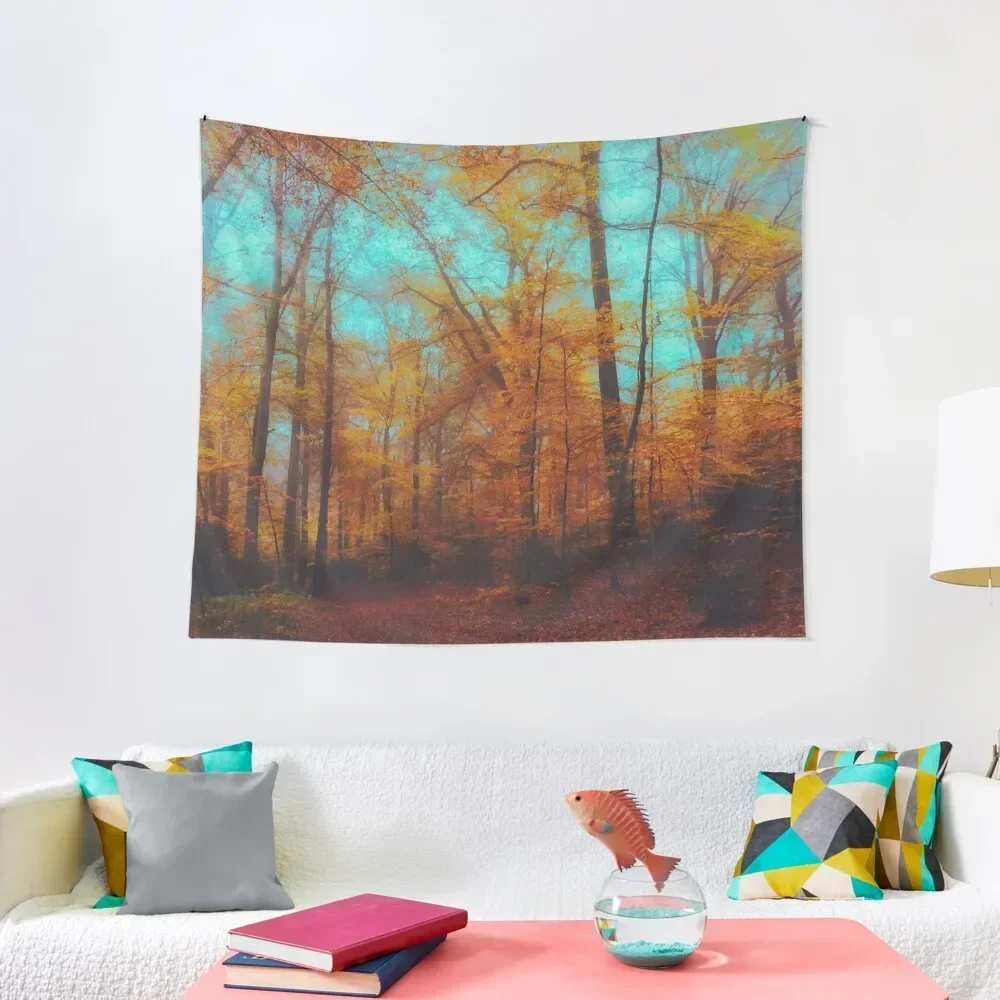 

Colours Of Fall - Forest in Autumn Foliage Tapestry Room Decoration Aesthetic Decorative Paintings Bedroom Decor Tapestry